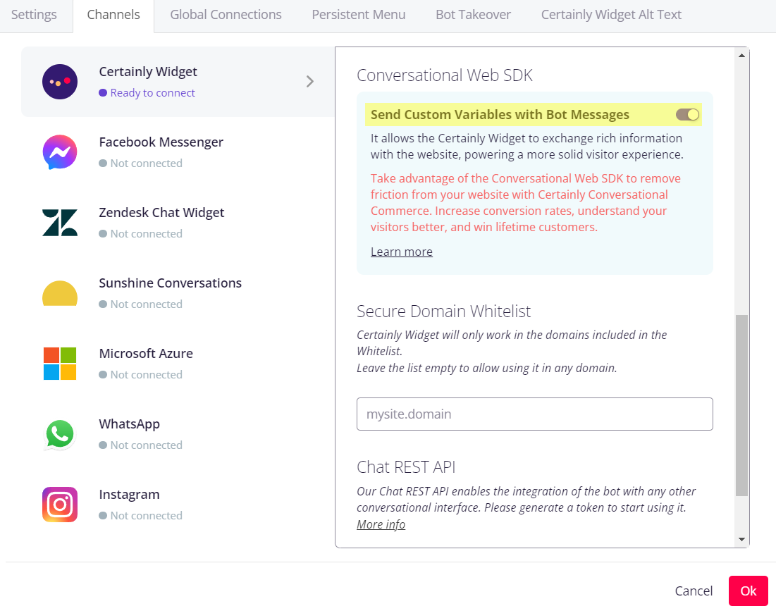Use Certainly's  SDK to switch between the Certainly and Zendesk 